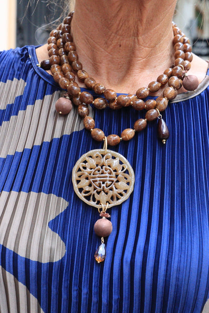 COLLAR JAIPUR CORTO CARAMELO