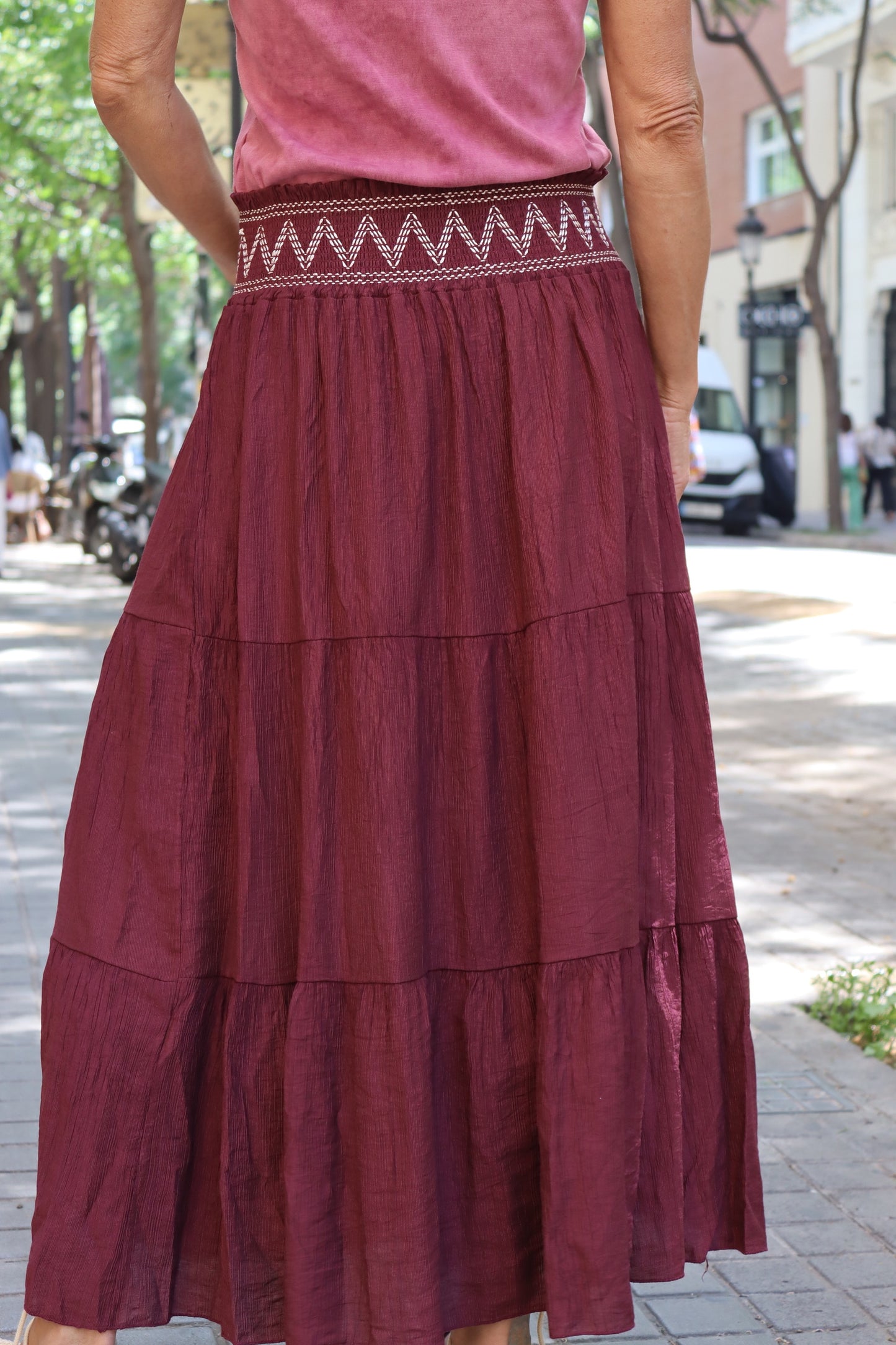 FALDA ZIG ZAG BUGANVILLA