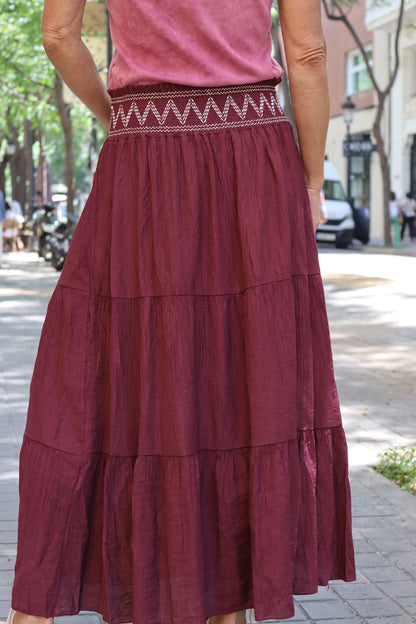 FALDA ZIG ZAG BUGANVILLA