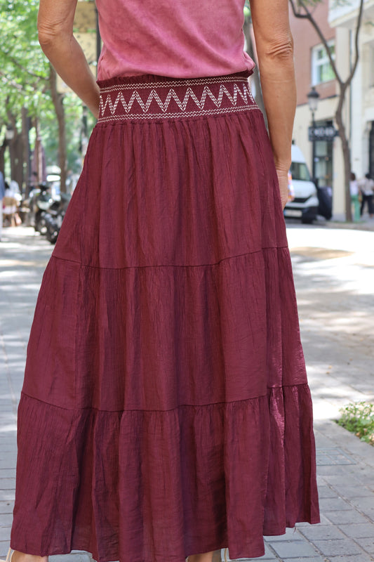 FALDA ZIG ZAG BUGANVILLA