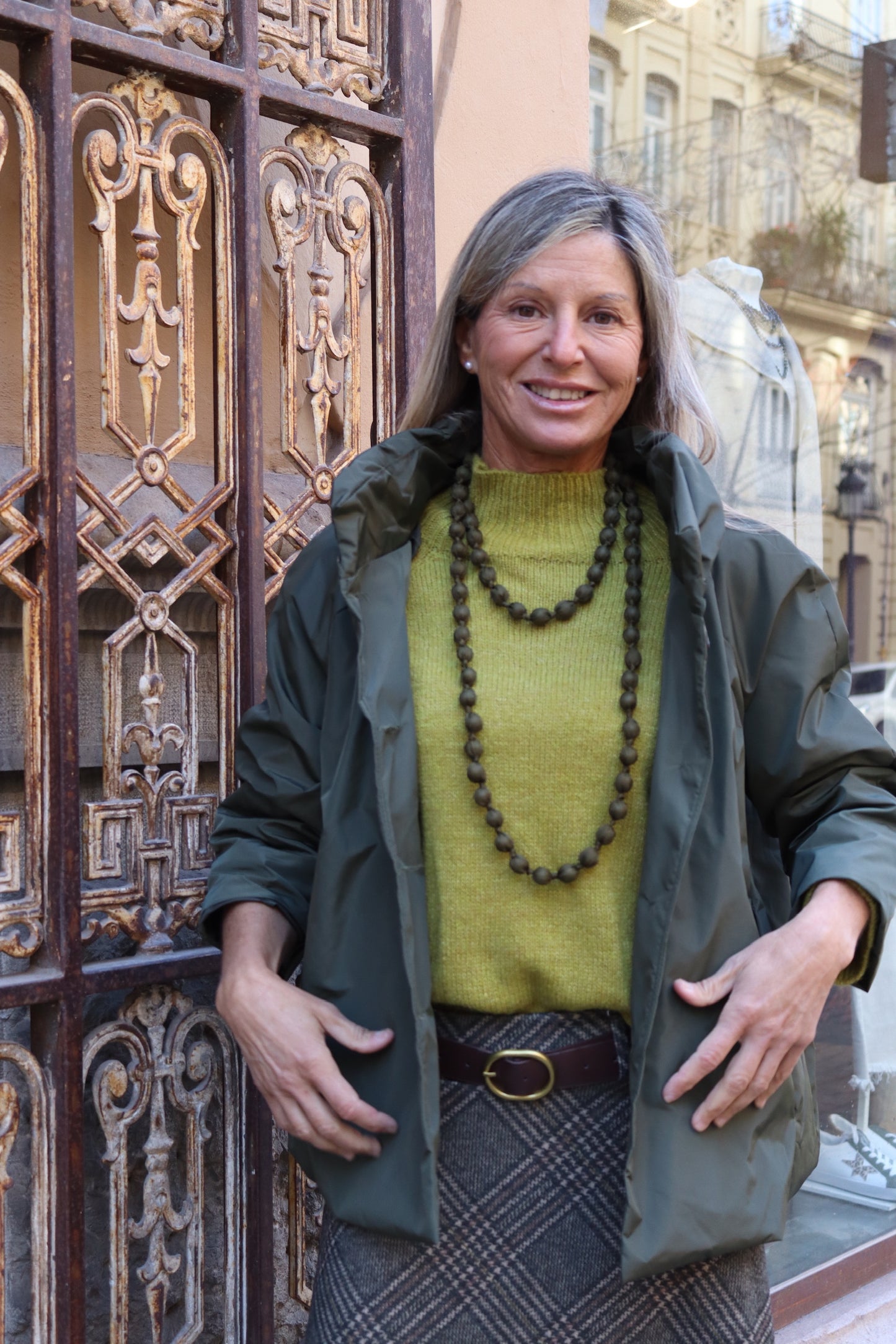 GABARDINA CORTA MERY VERDE MILITAR