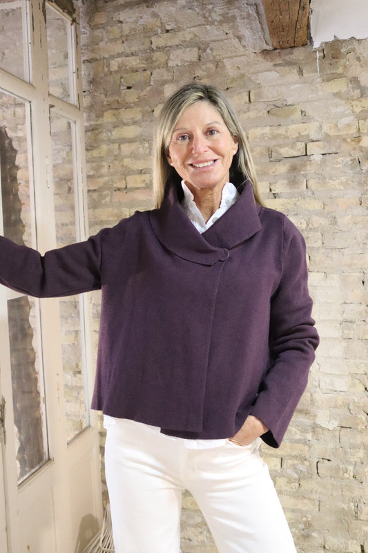 CHAQUETA KELLY BERENJENA