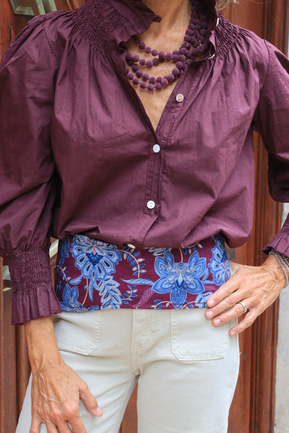 FAJÍN BERENJENA Y AZUL