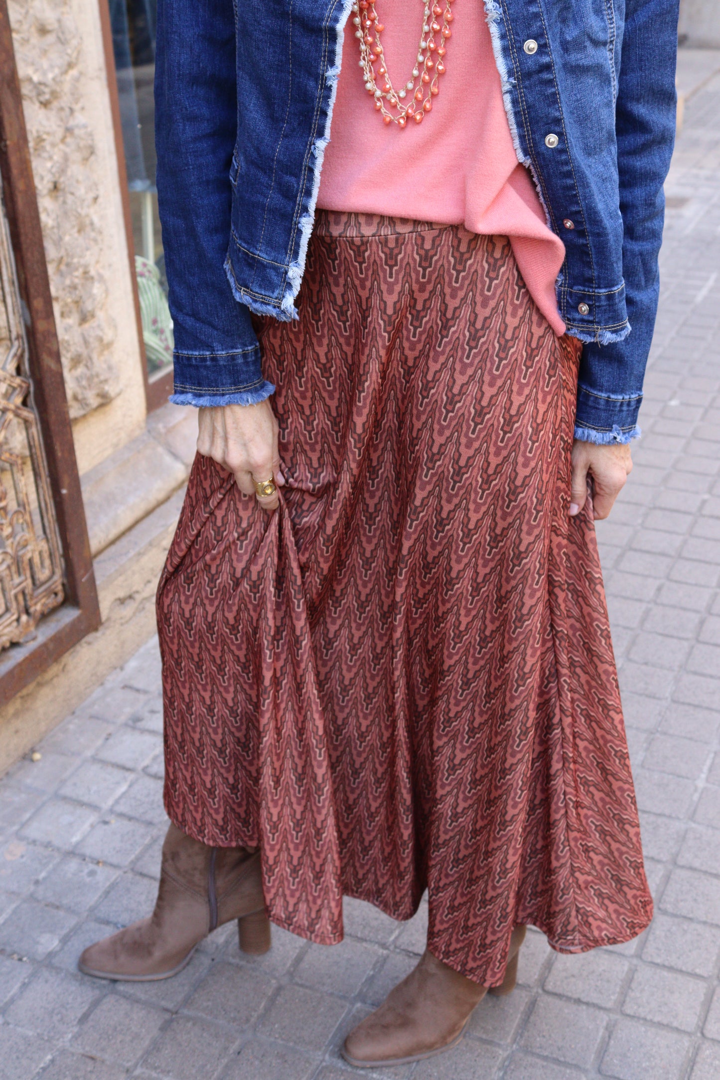 FALDA ZIGZAG ROSA