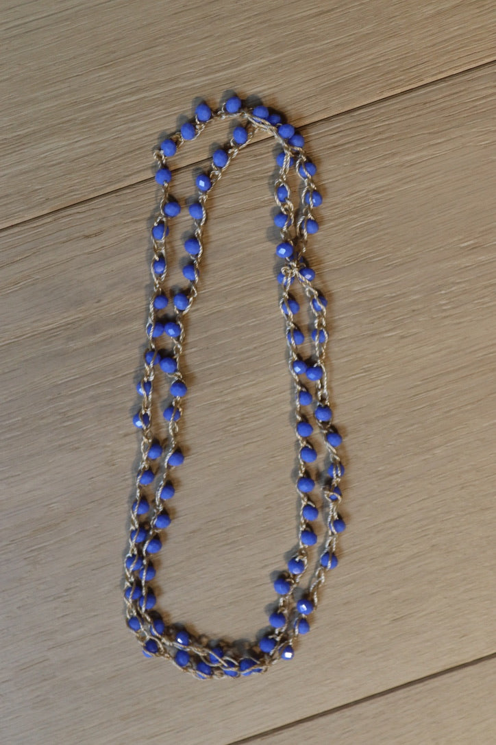 COLLAR TERESA MINI  CORTO AZUL