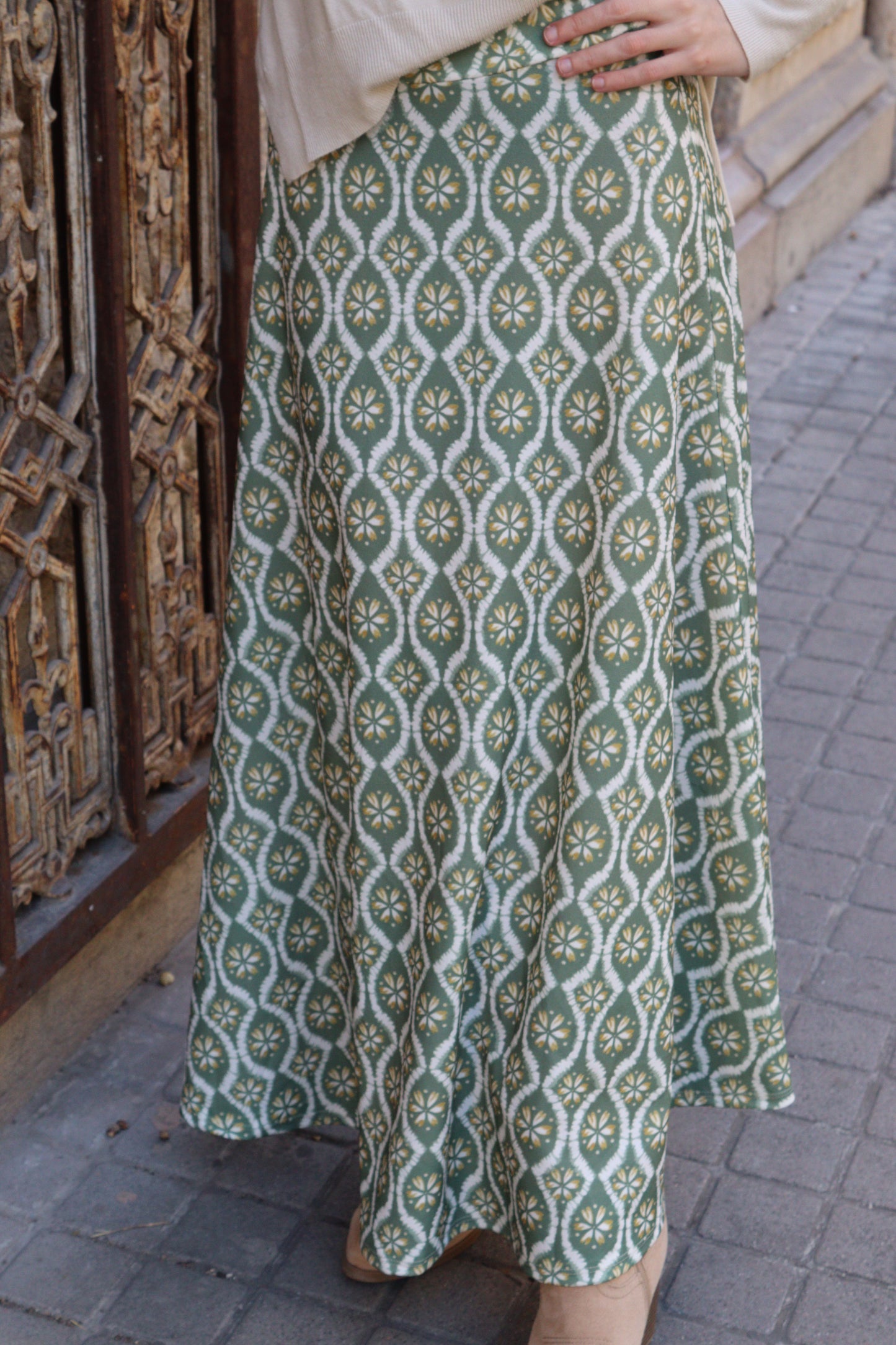 FALDA FLOR VERDE