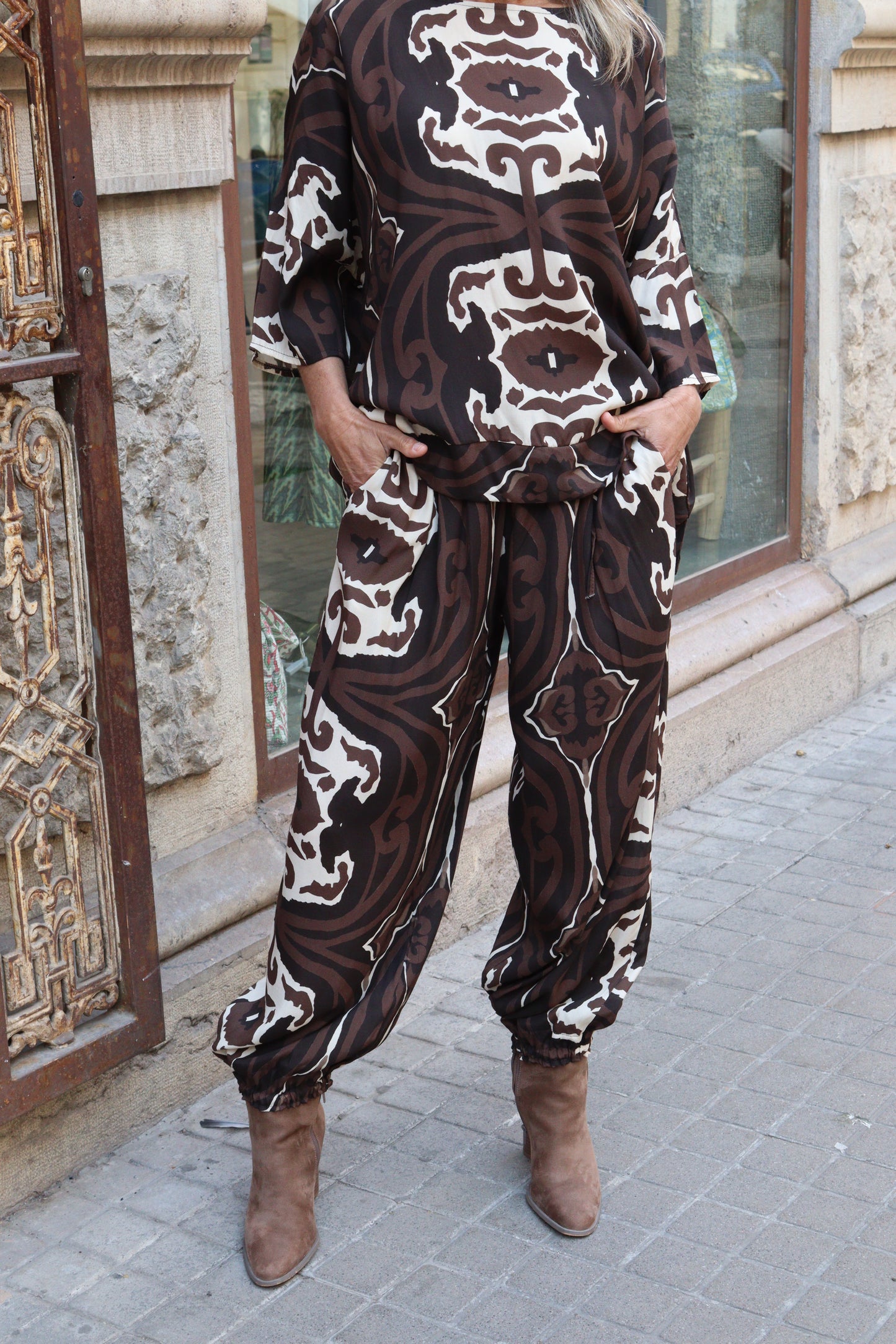 PANTALÓN MONI BOMBACHO MARRÓN