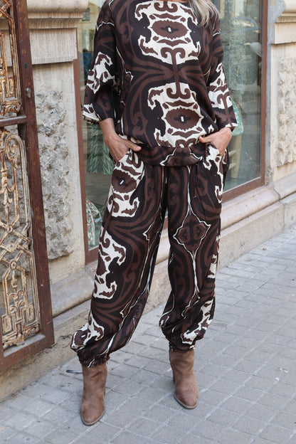 PANTALÓN MONI BOMBACHO MARRÓN