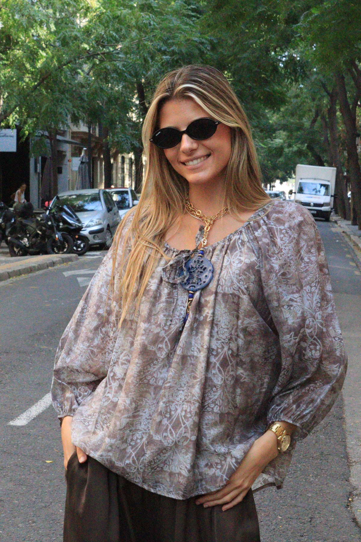 CAMISA SILVIA AZUL