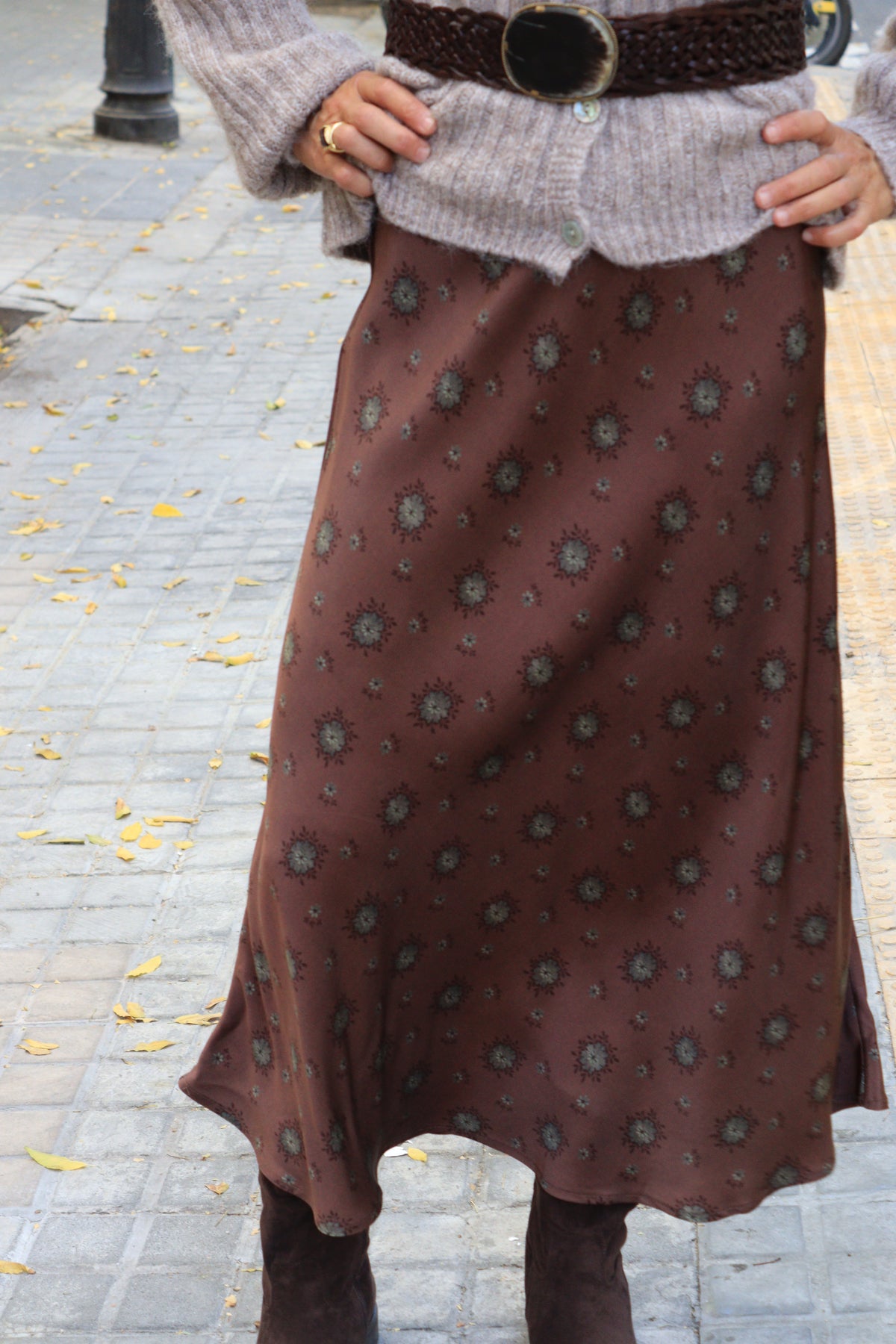 FALDA MIREIA MARRÓN