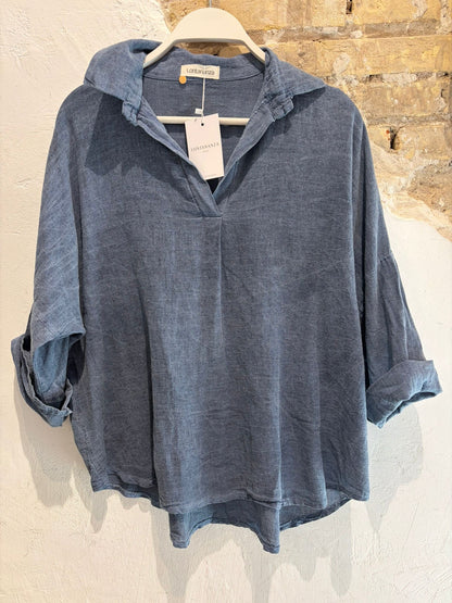 CAMISA LEA AZUL
