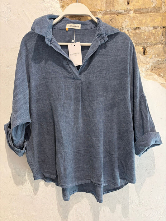 CAMISA LEA AZUL