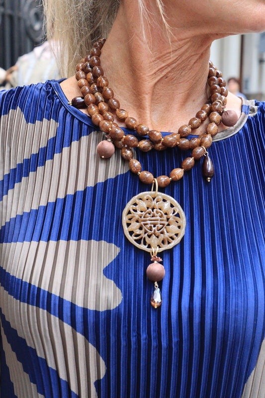 COLLAR JAIPUR CORTO CARAMELO
