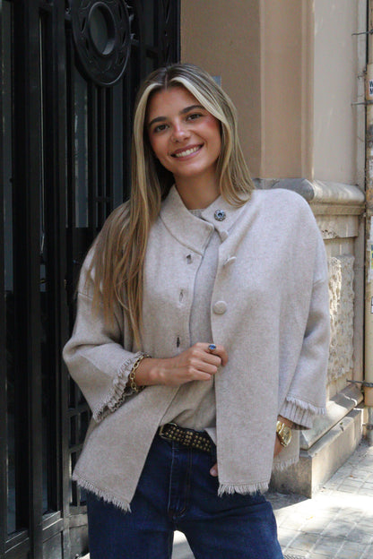CHAQUETA VICTORIA TOPO CLARO