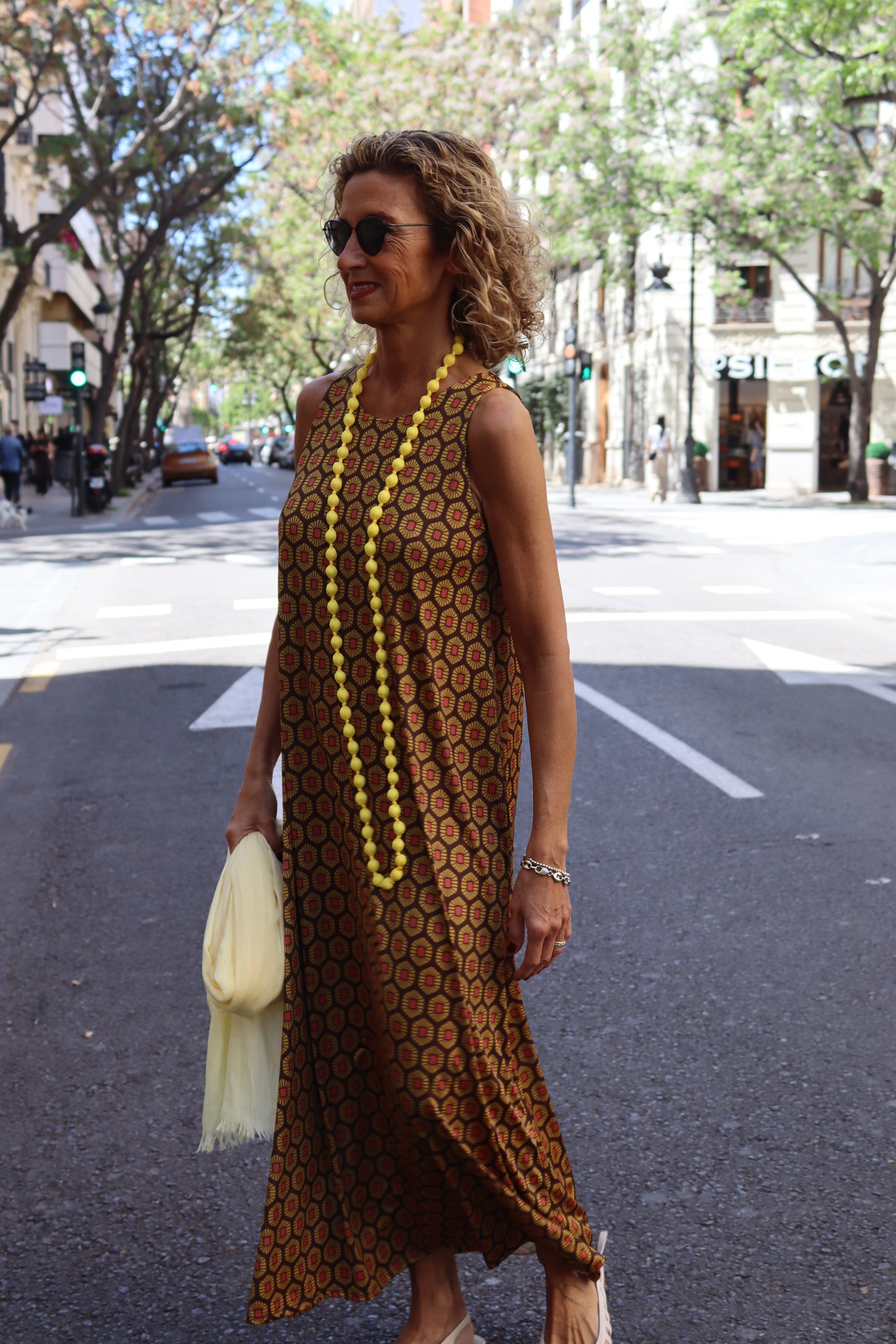 VESTIDO PILAR MOSTAZA