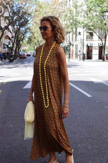 VESTIDO PILAR MOSTAZA