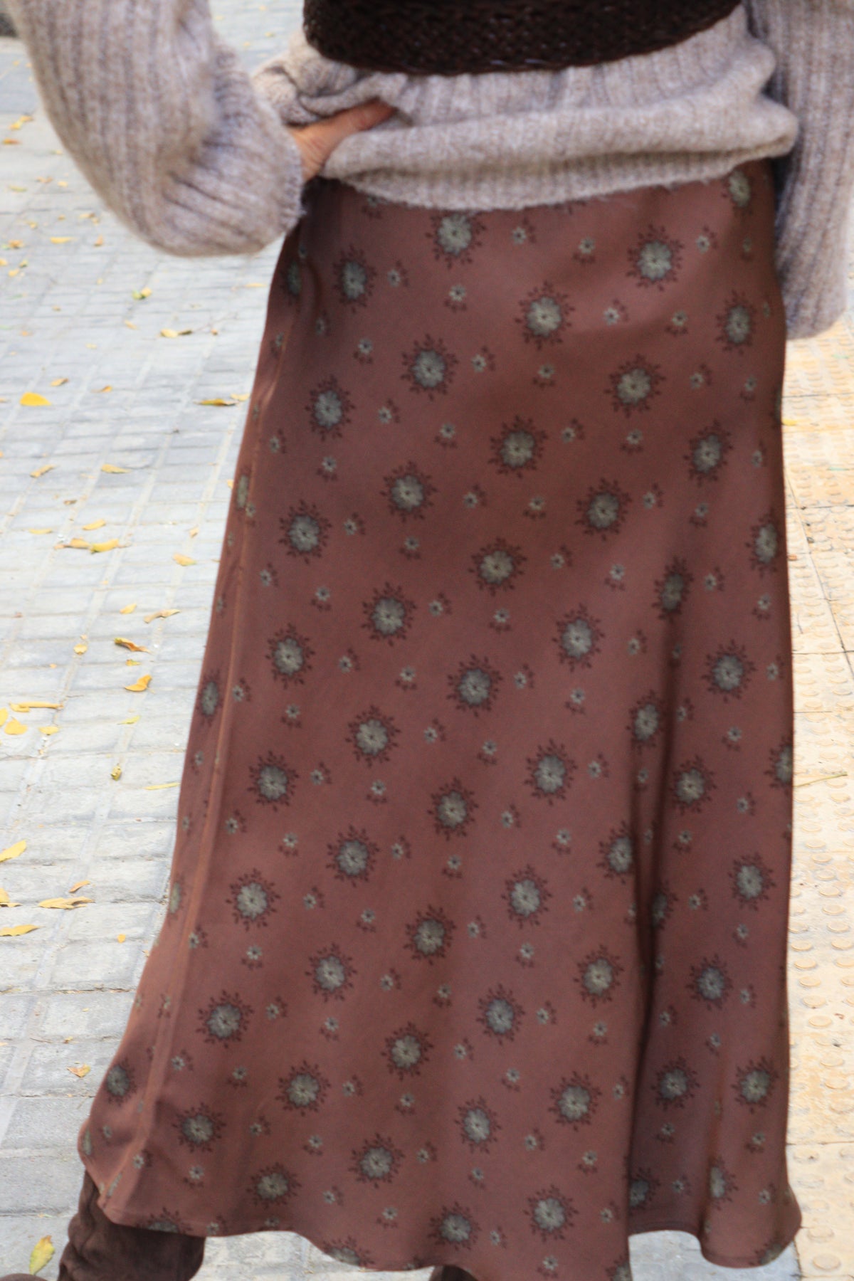 FALDA MIREIA MARRÓN