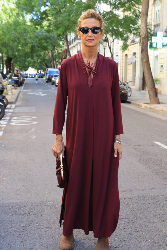 VESTIDO LETICIA VINO