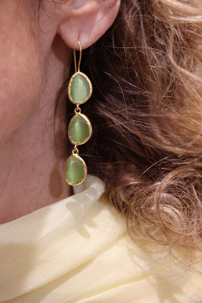 PENDIENTE LENA VERDE