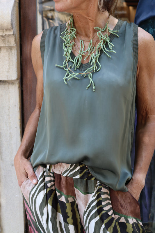 TOP RASO VERDE