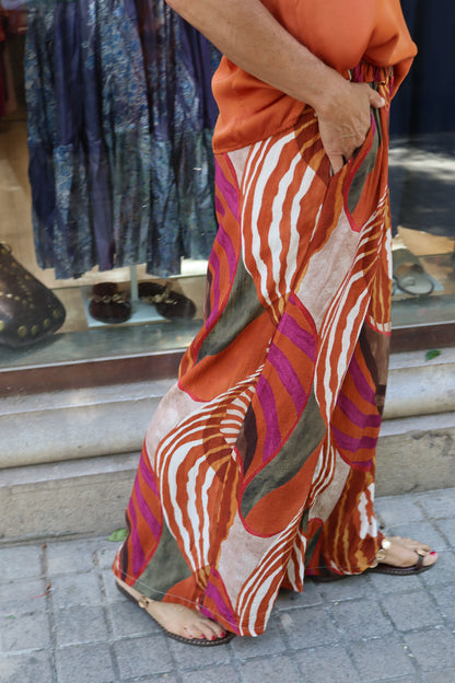 PANTALON CLAUDIA NARANJA