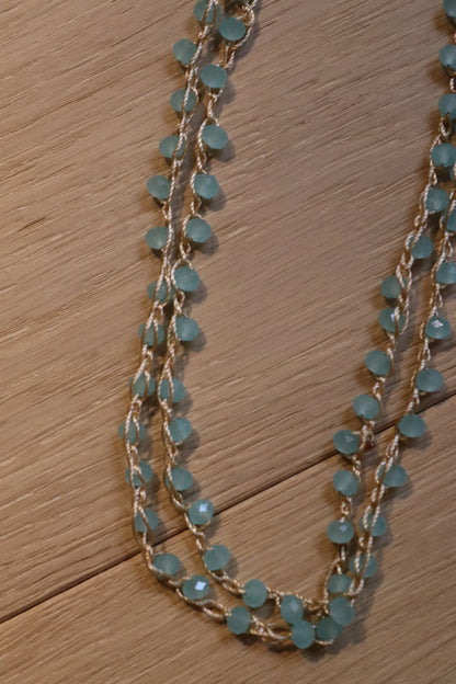 COLLAR TERESA MINI CORTO TURQUESA