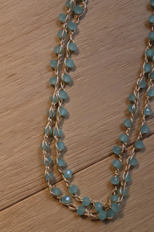 COLLAR TERESA MINI CORTO TURQUESA