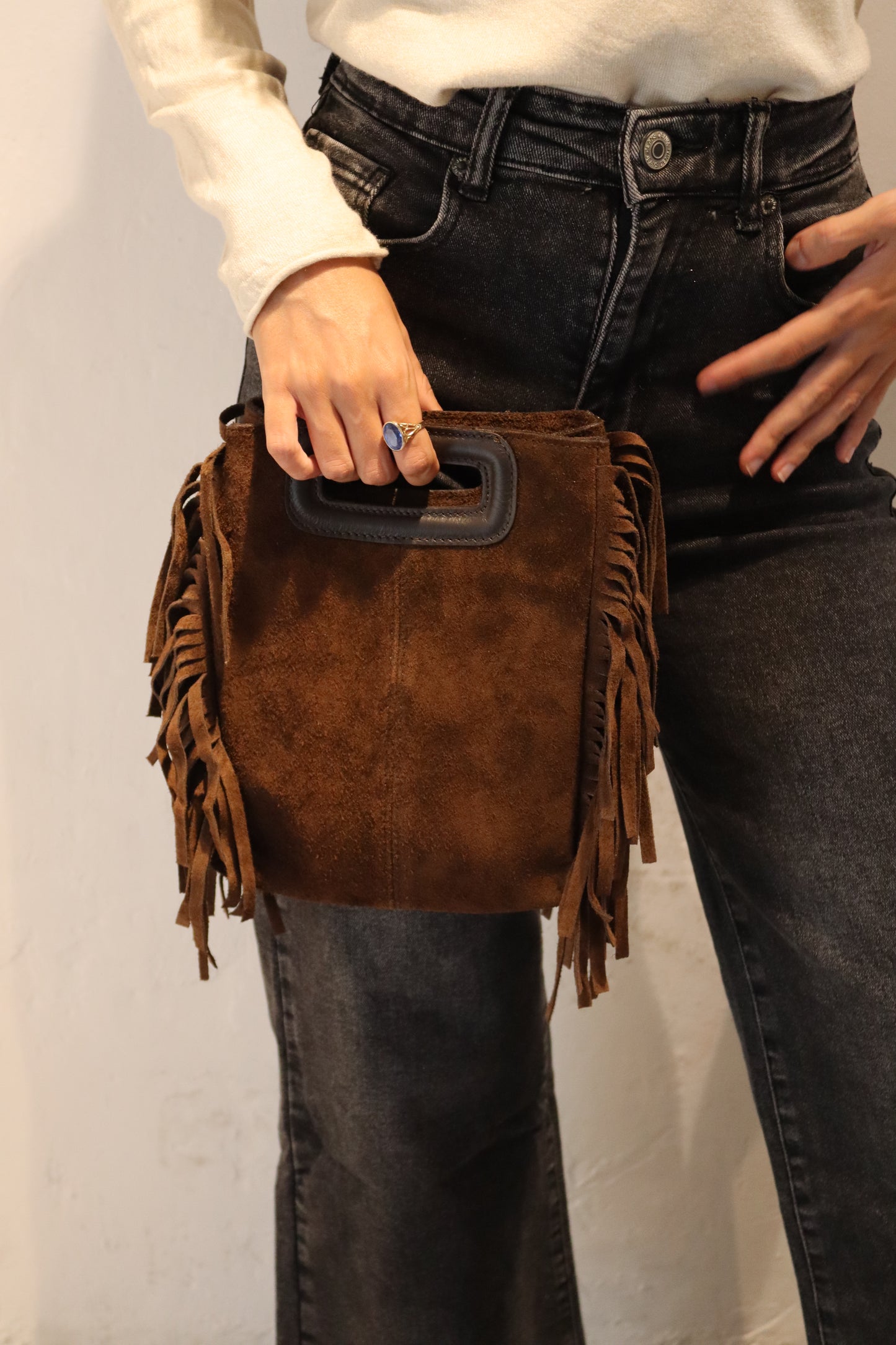 BOLSO FLECOS CHOCOLATE