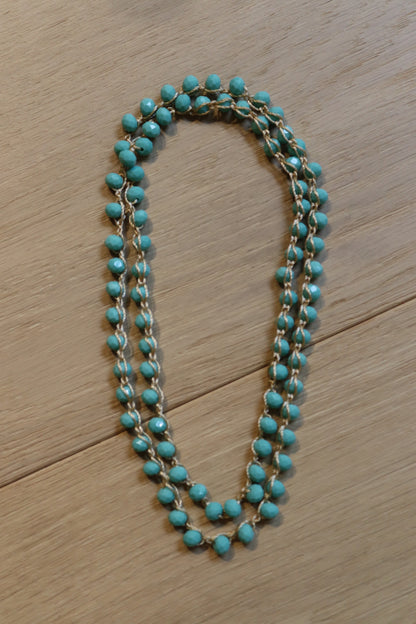 COLLAR TERESA CORTO TURQUESA