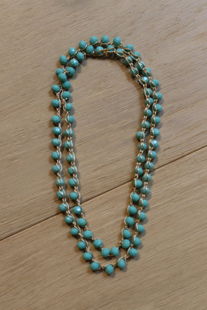 COLLAR TERESA CORTO TURQUESA