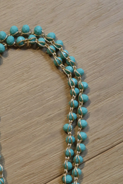 COLLAR TERESA CORTO TURQUESA