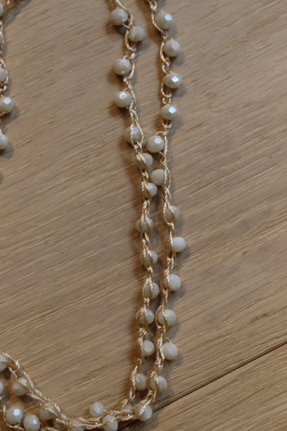 COLLAR TERESA MINI CORTO BLANCO ROTO