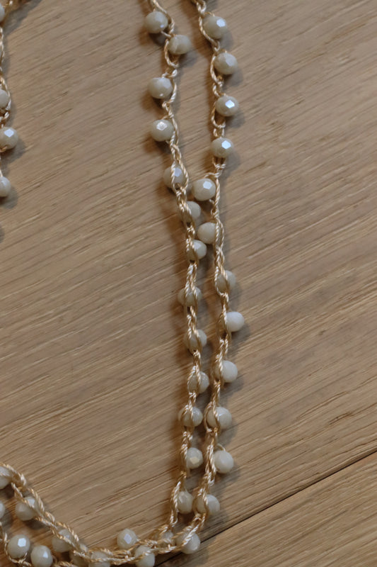 COLLAR TERESA MINI CORTO BLANCO ROTO