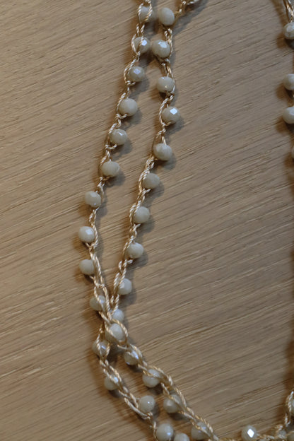 COLLAR TERESA MINI CORTO BLANCO ROTO