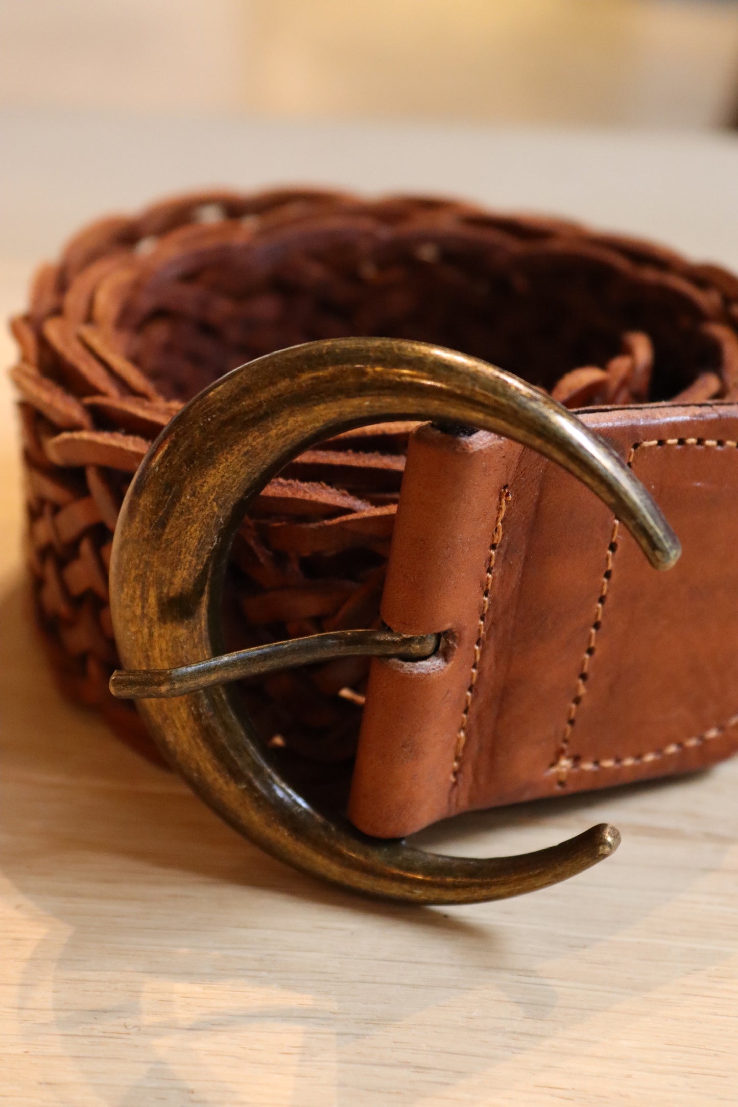 CINTURON HEBILLA LUNA NATURAL