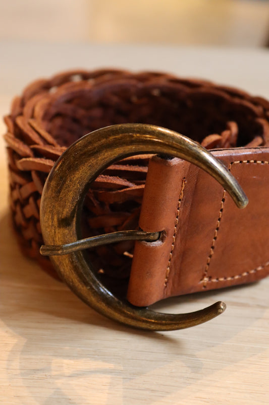 CINTURON HEBILLA LUNA NATURAL