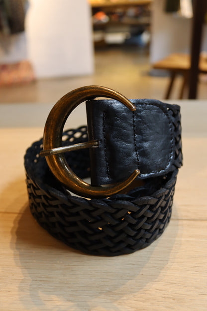 CINTURON HEBILLA LUNA NEGRO