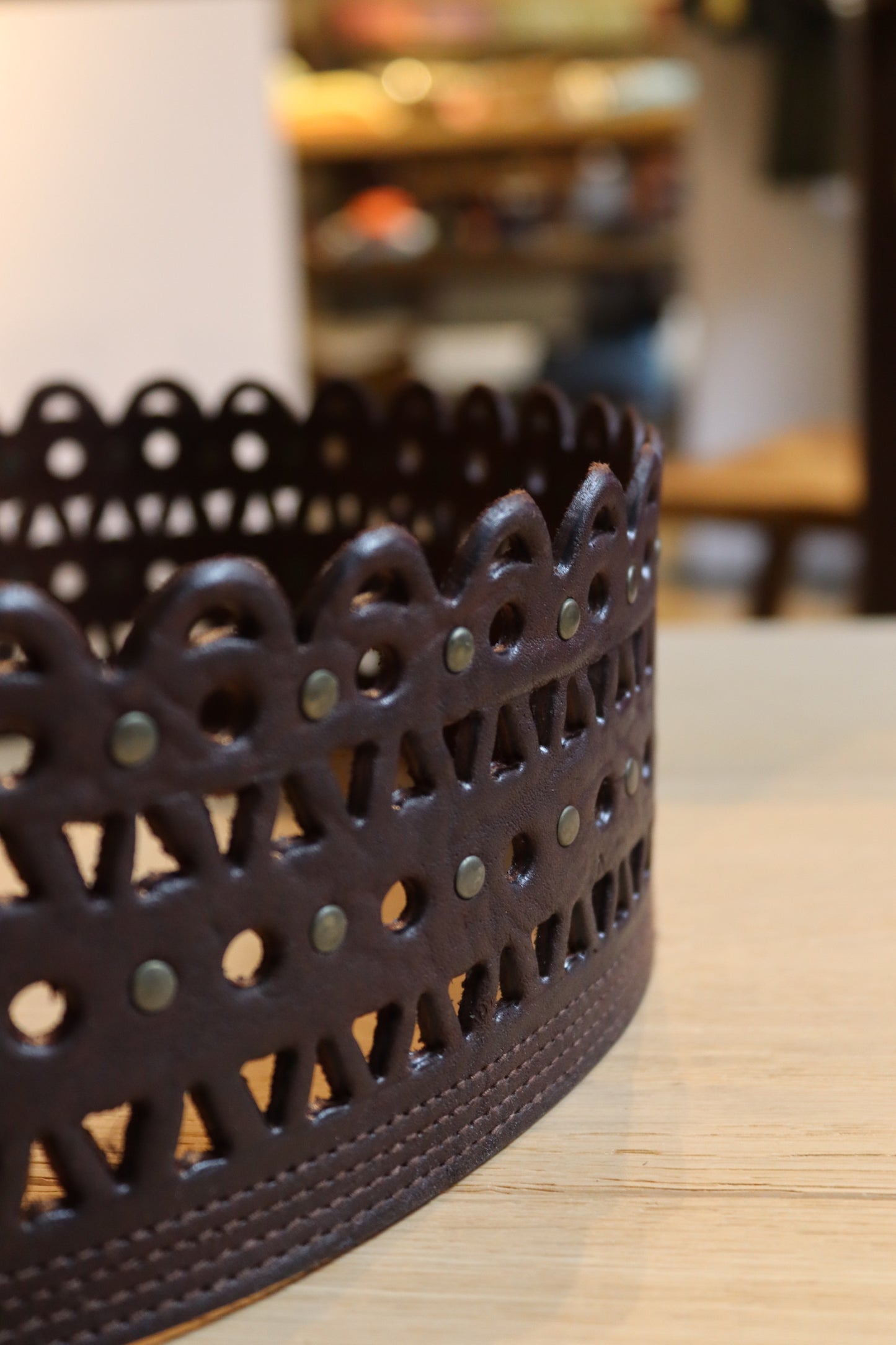 CINTURON ANCHO DOBLE HEBILLA MARRON