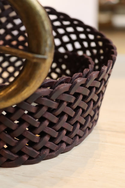 CINTURON HEBILLA LUNA MARRON