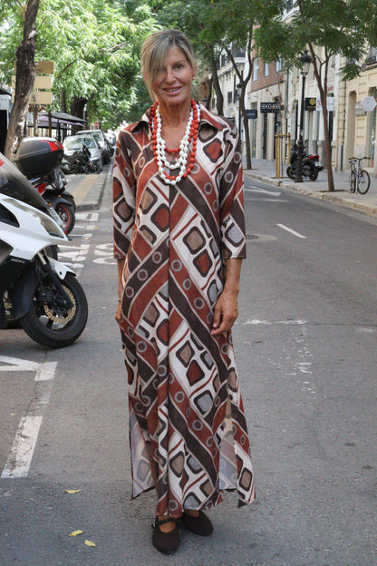 VESTIDO CAROLA TEJA