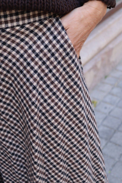 FALDA VICHY CHOCOLATE