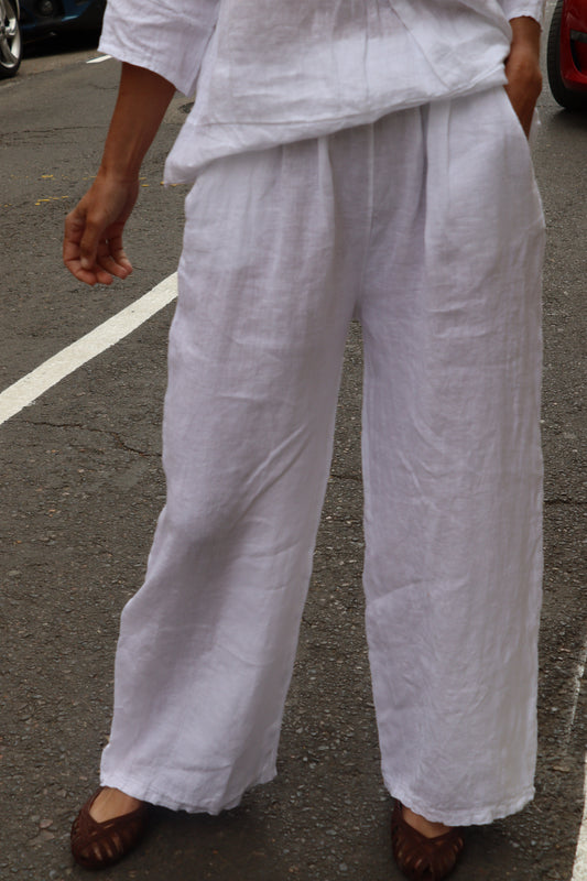 PANTALÓN LINO BLANCO