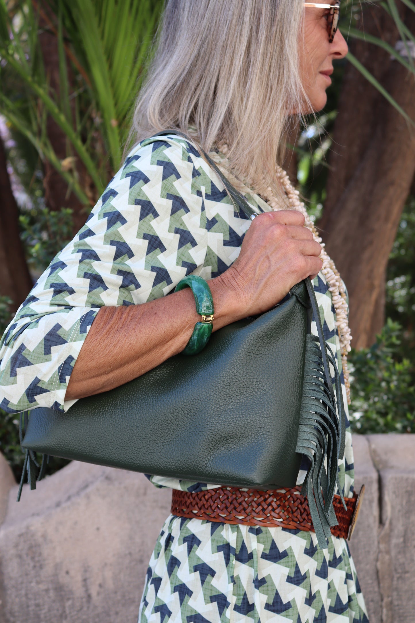 BOLSO PIEL VERDE