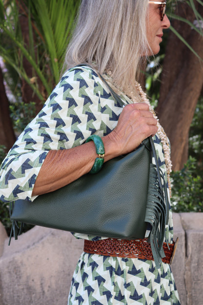 BOLSO PIEL VERDE