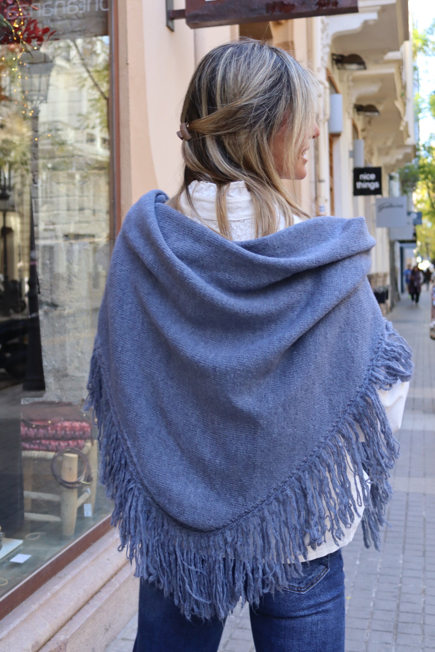 CHAL FLECOS AZUL CLARO