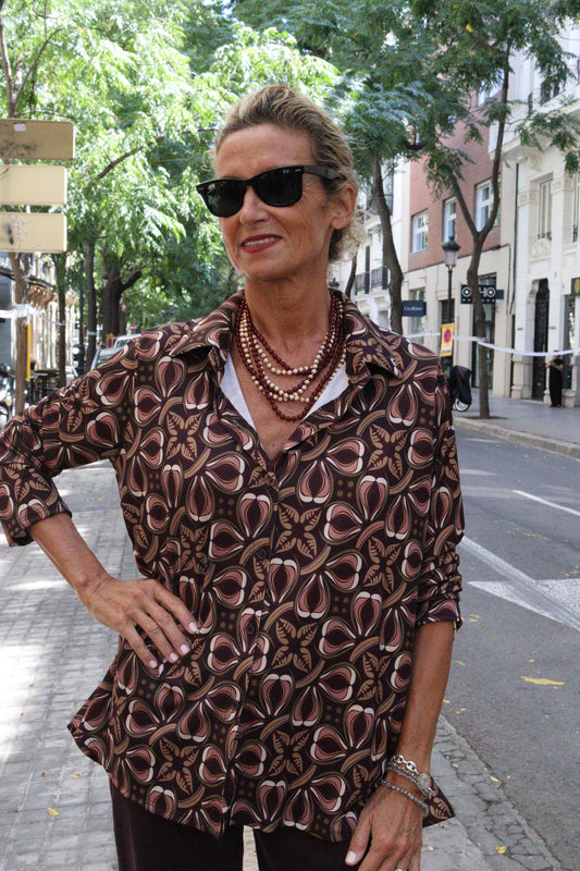 CAMISA GABRIELA BERENJENA