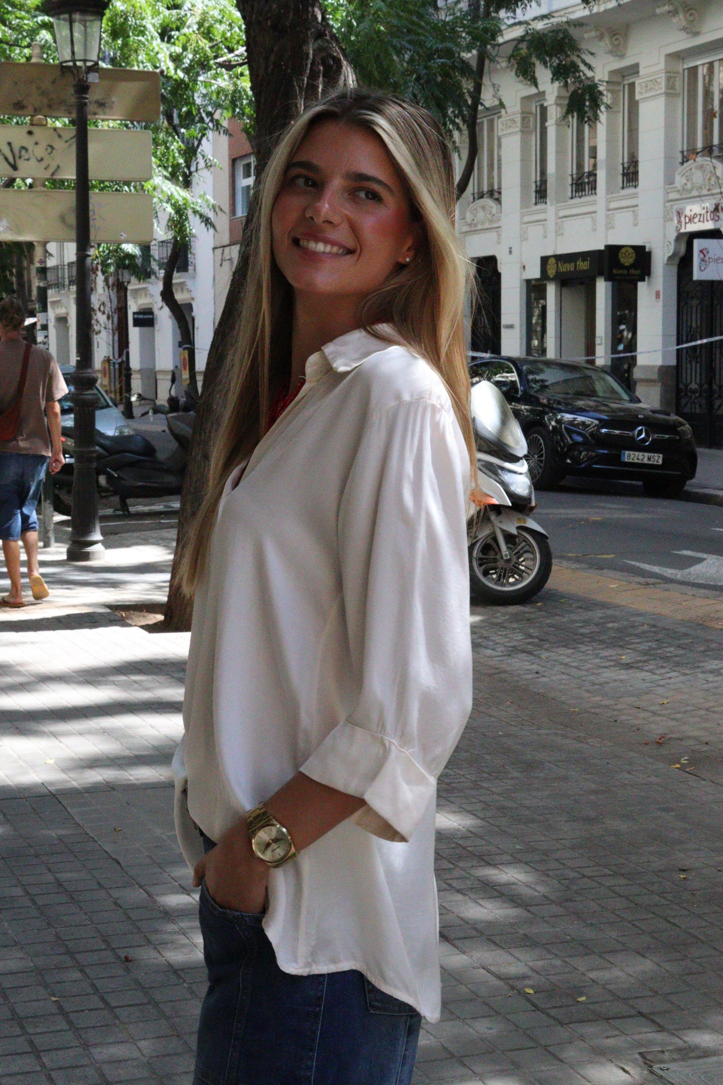 CAMISA MONACO BLANCO ROTO