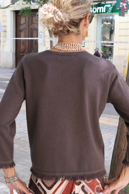 JERSEY FLECOS MARRON