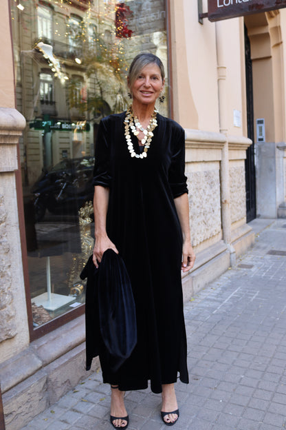 VESTIDO TERCIOPELO NEGRO