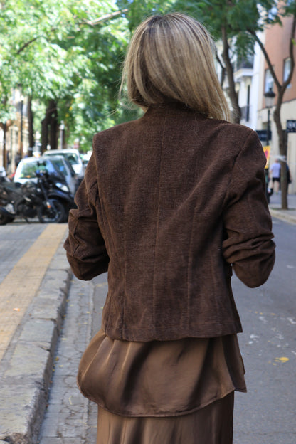 CHAQUETA BOTONES MARRON